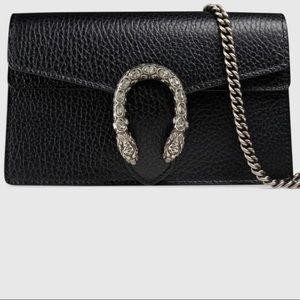 Gucci Dionysus Super Mini Bag in Black Leather